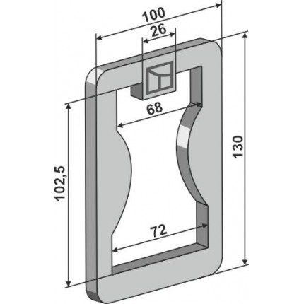 Пластина 130x8x100