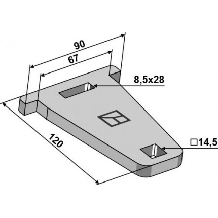 Пластина 120x10x90