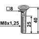 Болт M8x1,25 - 10.9