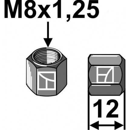 Гайка M8x1,25 - 10.9