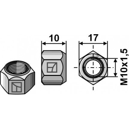 Гайка М10 DIN980
