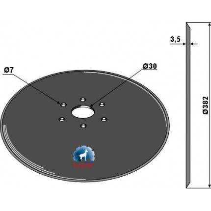Высевающий диск Ø382x3,5