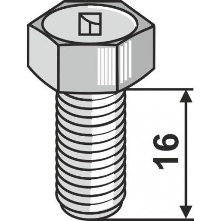 Болт шестигранный М12x16