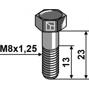 Шестигранный болт - M8x1,25 - 8.8