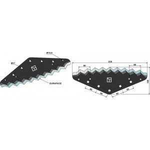 Нож кормосмесителя - DURAFACE