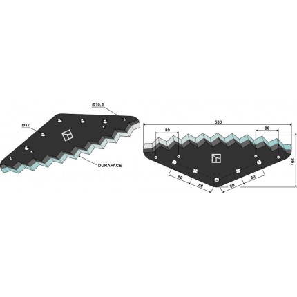 Нож кормосмесителя - DURAFACE