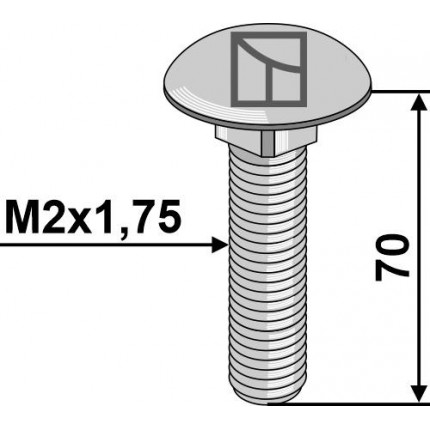 Болт M2x1,75х70 12.9