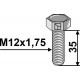 Шестигранный болт M12 без гайки