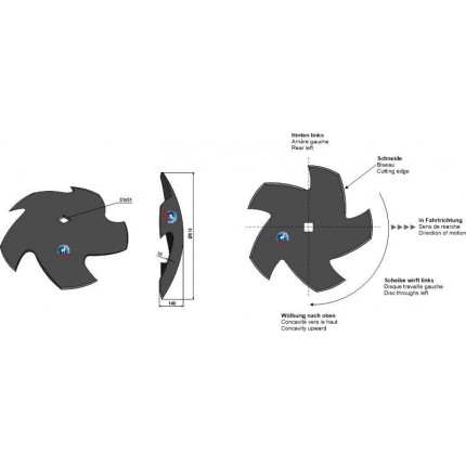 Диск зубчатый 810*10мм, задний