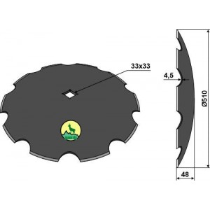 Зубчатый диск Ø510x4,5