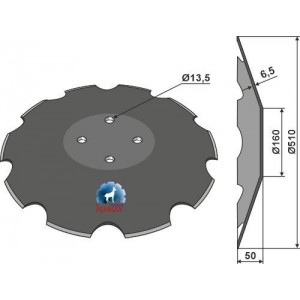 Диск зубчатый 510х6,5
