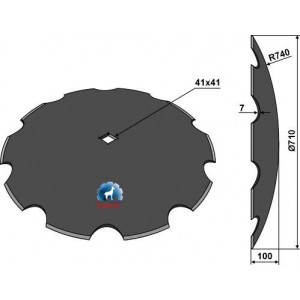Диск зубчатый Ø710x7