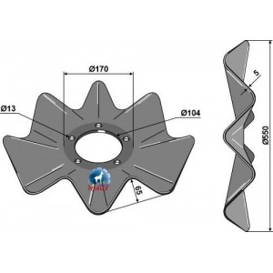Диск волнистый 550х5 мм