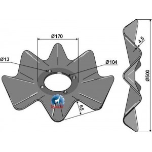 Диск волнистый 490 х 4,5 мм