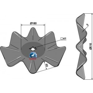 Диск с волнообразной кромкой 510х5мм