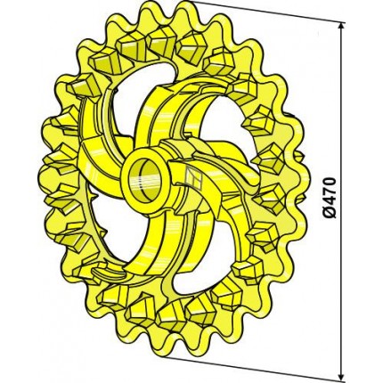 Глыбодробительное колесо 470 мм