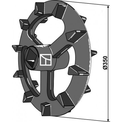 Глыбодробительное колесо - Ø350мм