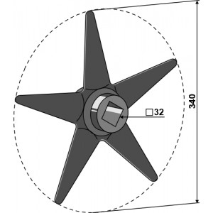 Комкодробительная звезда Ø340мм