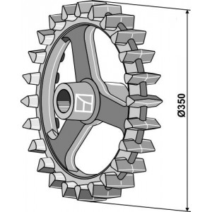 Глыбодробительное колесо - Ø350мм
