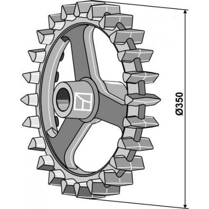 Глыбодробительное колесо - Ø350мм