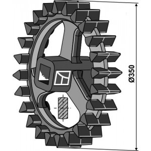 Глыбодробительное колесо - Ø350мм