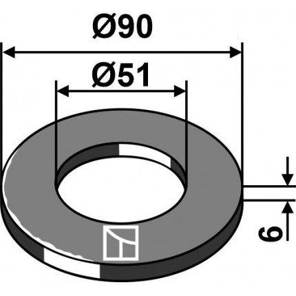 Регулирующая шайба Ø90x6xØ51