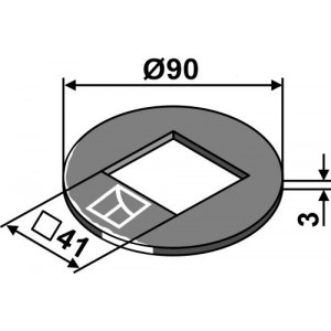 Регулирующая шайба Ø90x3x41