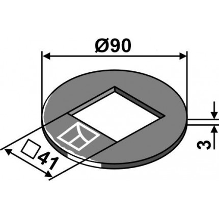 Регулирующая шайба Ø90x3x41