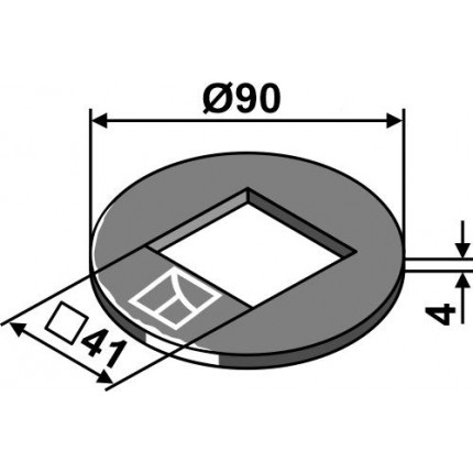 Регулирующая шайба Ø90x4x41