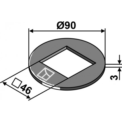Регулирующая шайба Ø90x3x46