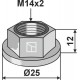 Гайка с буртиком - M14x2