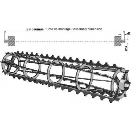 Валец для комкоудаления - 1300мм