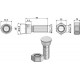 Болт для лапы M12 x 1,75 x 40 с шестигранной гайкой