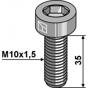 Болт с внутр. шестигранником M10x1,5 - Оцинкованный