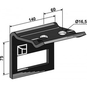 Крепление для стойки 100x16