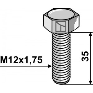 болт с шестигранной головкой - M12