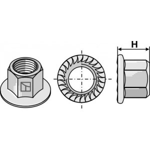 Гайка с буртиком - M12x1,75