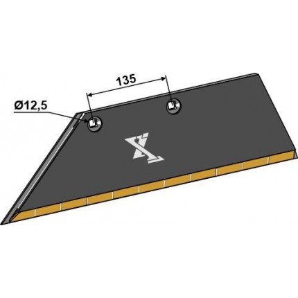 Лемех 14x145 SB45D L - левый