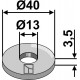 Шайба Ø40x3,5xØ13