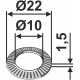 Блокирующая шайба Ø22x1,5xØ10