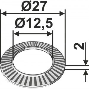 Блокирующая шайба Ø27x2xØ12,5