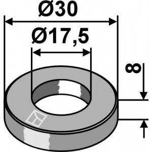 Подкладное кольцо Ø30x8xØ17,5 - DIN7989-2