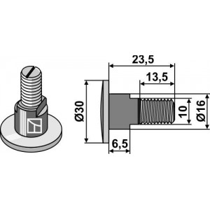 Болт для лезвия - M10x1,5 - 12.9