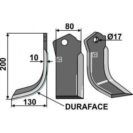 Фрезерный нож левый