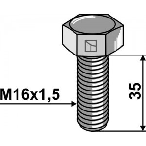 Шестигранный болт - M16x1,5 - 10.9