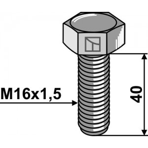 Шестигранный болт - M16x1,5 - 10.9