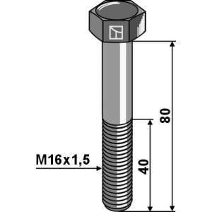 Болт шестигранный М16х80