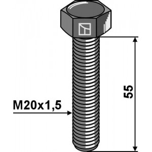 Шестигранный болт с тонкой резьбой - M20x1,5 - 10.9