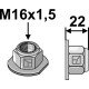 Стопорная гайка с буртиком - Polystop M16x1,5 - 10.9