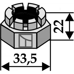 Корончатая гайка M20x1,5